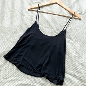 Stretchy Spaghetti Strap Cropped Tiny Tank